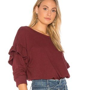 EUC - CURRENT/ELLIOTT The Ruffle Sweatshirt Sz 2